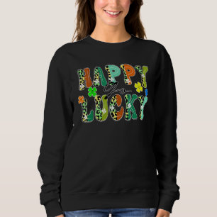 Camiseta Feliz golpe de Dia de São Patrício Leopardo design