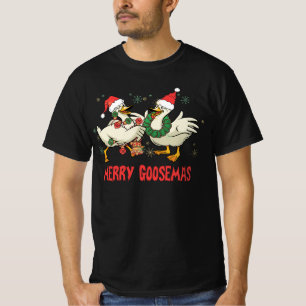 Camiseta Feliz Goosemas Engraçado Bobo do Pato de Natal Me 
