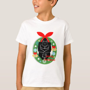 Camiseta Feliz gorila de natal