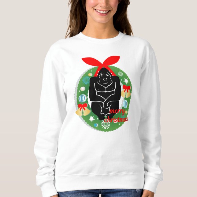 Camiseta Feliz gorila de natal (Frente)