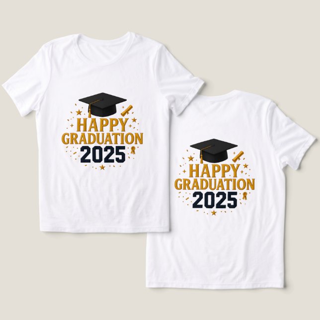 Camiseta Feliz Graduação (Design Frente e Verso)