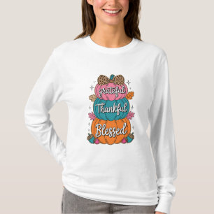 Camiseta Feliz Grateful Pumpkin Kitchen Queda A
