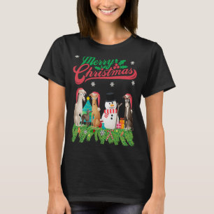 Camiseta Feliz Greyhound Natal Feriados Cães Bonitos Visão