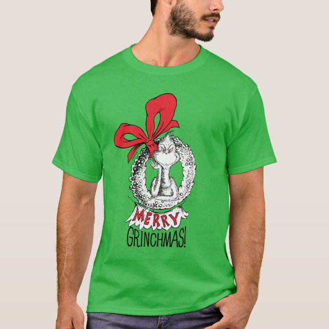 Camiseta Feliz Grinchmas Por Debaixo Do Grpolegadas (Frente)
