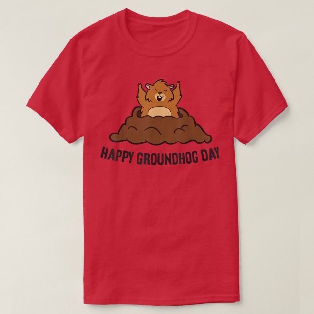 Camiseta Feliz Groundhog Day Love Groundhogs (Frente do Design)
