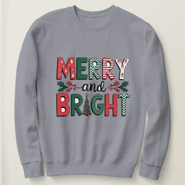 Camiseta Feliz guião de Natal - presente de Natal (Frente do Design)