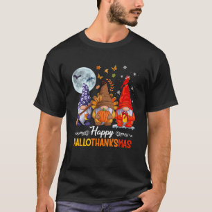 Camiseta Feliz Hallo de Natal de Ação de Graças de Hallowee