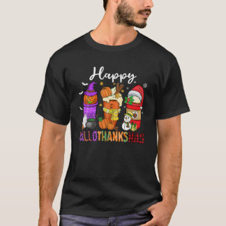 Camiseta Feliz Hallo de Natal de Ação de Graças de Hallowee
