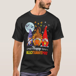 Camiseta Feliz Hallo dos Gnomos das Halloween Obrigado Mas 