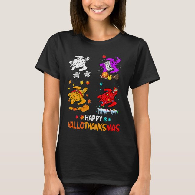 Camiseta Feliz Hallo Obrigados Mas Dia de Ação de Graças Na (Frente)