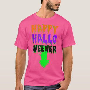 Camiseta Feliz Hallo Weener Assusta Figurinos De Halloween