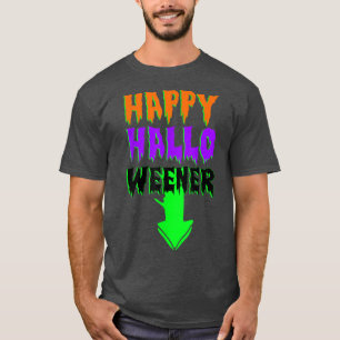 Camiseta Feliz Hallo Weener Assusta Figurinos De Halloween