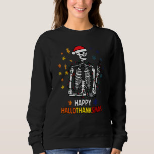 Camiseta Feliz HalloObrigadoMas Papais noeis esqueletos out