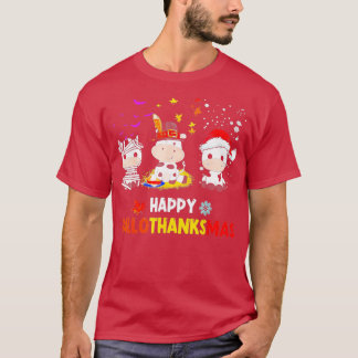 Camiseta Feliz HalloObrigadoMas Papais noeis Viram o Dia da
