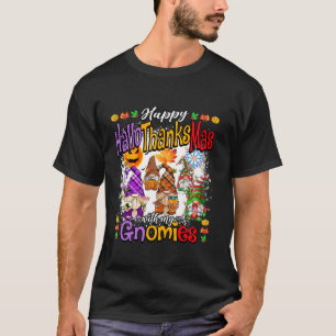 Camiseta Feliz Hallothanksmas com os meus Gnomos da Família