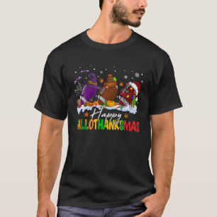 Camiseta Feliz Hallothanksmas de Futebol Amantes de Ação de