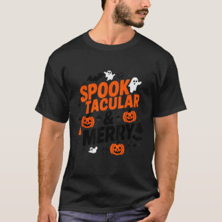 Camiseta Feliz Hallothanksmas Halloween assombroso alegre