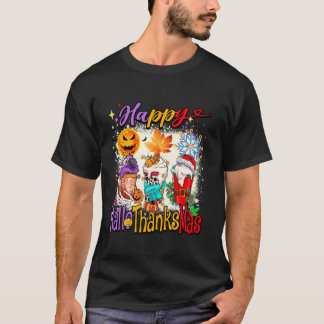 Camiseta Feliz Hallothanksmas Latte Halloween Ação de Graça