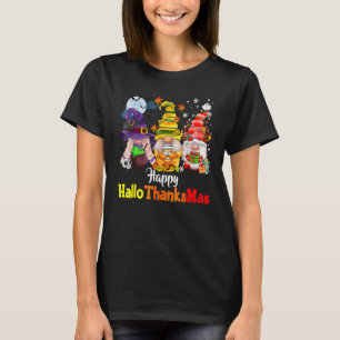 Camiseta Feliz Hallothanksmas Minhas Gnomias Fofas família