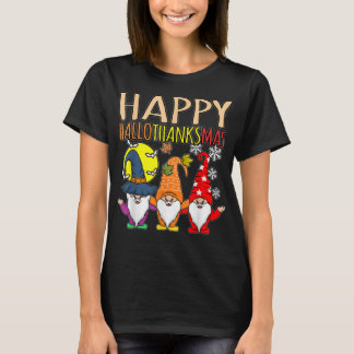 Camiseta Feliz Hallothanksmas Natal Dia das Bruxas Graças