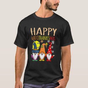 Camiseta Feliz Hallothanksmas Natal Dia das Bruxas Graças