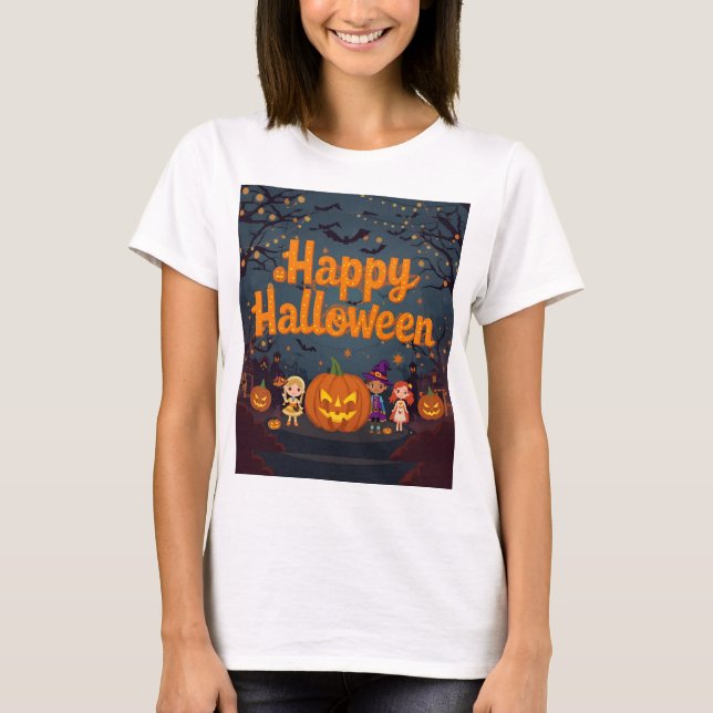 Camiseta Feliz Halloween  (Frente)