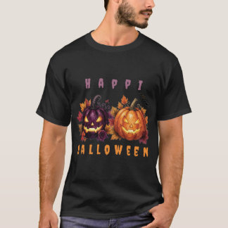 Camiseta Feliz Halloween Abóbora Arte Gótica