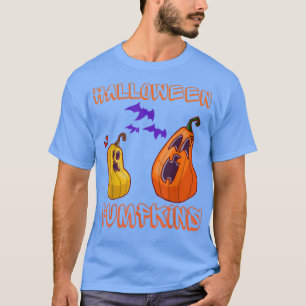 Camiseta Feliz Halloween Assustador Pumpkin Para Homens E M