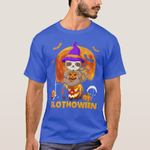 Camiseta Feliz Halloween Assustador, Slothbetween Funny Slo