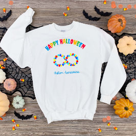 Camiseta Feliz Halloween Autismo Consciência