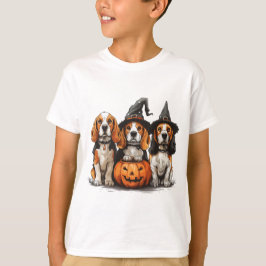 Camiseta Feliz Halloween Beagle Dogs Jack O Lantern