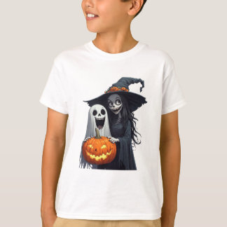 Camiseta Feliz Halloween Bruxa Fantasma Abóbora 🪄