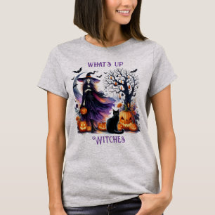 Camiseta Feliz Halloween Bruxa Moon "Black Cat"