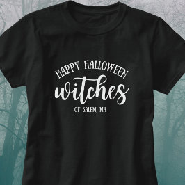 Camiseta Feliz Halloween Bruxas Brancas