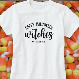 Camiseta Feliz Halloween Bruxas Negra