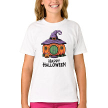 Feliz Halloween Casa de Abóbora e Chapéu de Bruxa 