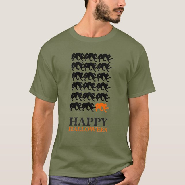 CAMISETA FELIZ HALLOWEEN CAT (Frente)