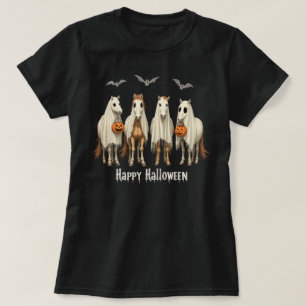 Camiseta Feliz Halloween Cavalo Fantasma Temporada Assustad