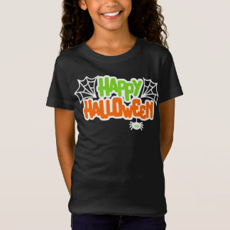 Camiseta Feliz Halloween Colorida Aranha Cótea