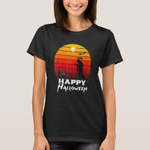 Camiseta Feliz Halloween Com Gato