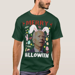 Camiseta Feliz Halloween Confusa Joe Biden Bunny Páscoa da