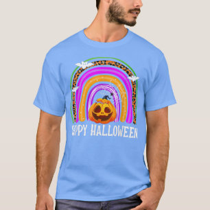 Camiseta Feliz Halloween Cute Rainbow Spooky Figurino Jack 