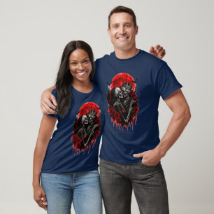 Camiseta Feliz Halloween Desenho Assustador de Abóbora Góti