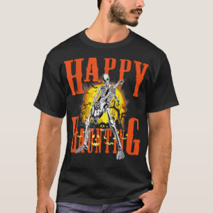 Camiseta Feliz Halloween Engraçado Esqueleto Pumpkin Gu
