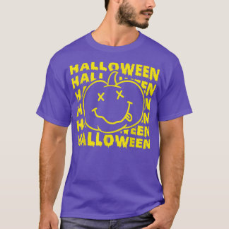 Camiseta Feliz Halloween Engraçado Sorria Pumkin