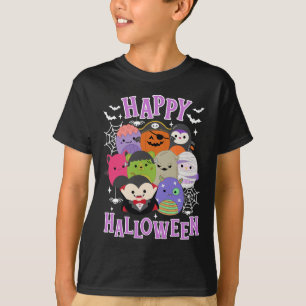 Camiseta Feliz Halloween Esquadrão Mallow Dando Presentes B