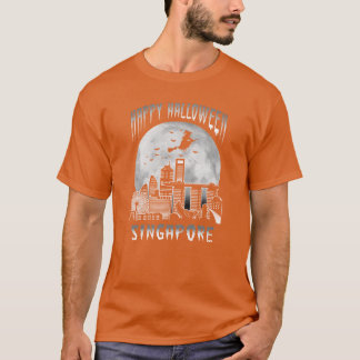 Camiseta Feliz Halloween família Singapore City