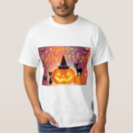 Camiseta Feliz Halloween Festa Engraçado de Bright Pumpkins