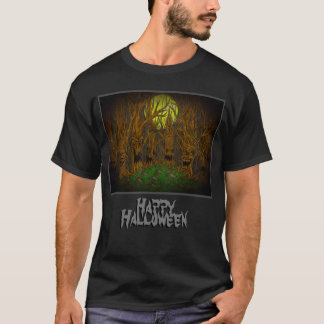 Camiseta Feliz Halloween Forest com mensagem