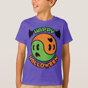 Camiseta Feliz Halloween Ghost Yin-Yang